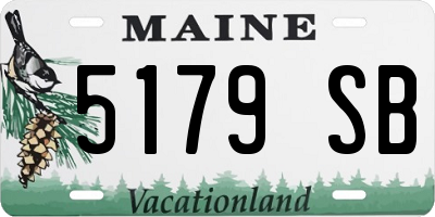 ME license plate 5179SB