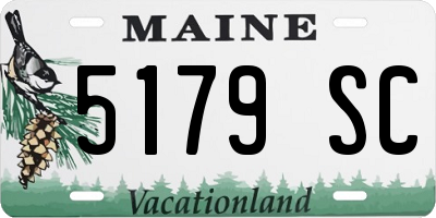 ME license plate 5179SC