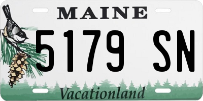 ME license plate 5179SN