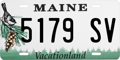 ME license plate 5179SV