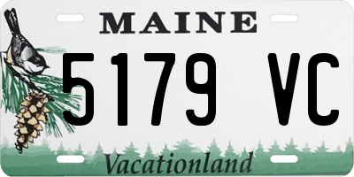 ME license plate 5179VC