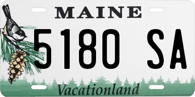 ME license plate 5180SA