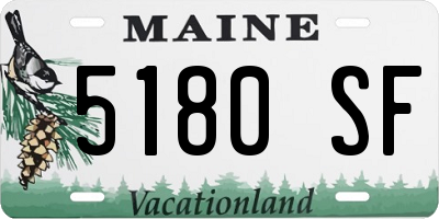 ME license plate 5180SF