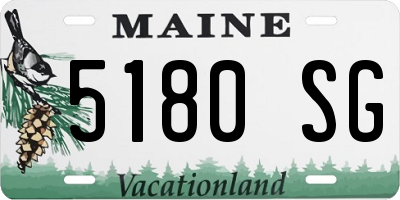 ME license plate 5180SG