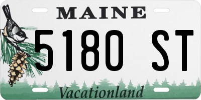 ME license plate 5180ST
