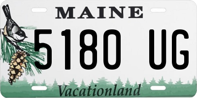 ME license plate 5180UG