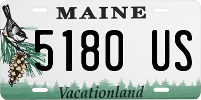ME license plate 5180US
