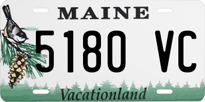 ME license plate 5180VC