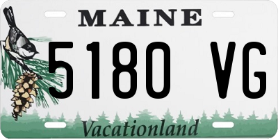 ME license plate 5180VG