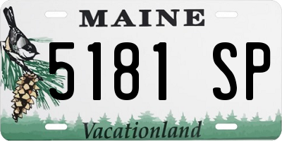 ME license plate 5181SP