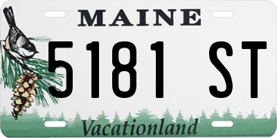 ME license plate 5181ST