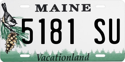 ME license plate 5181SU