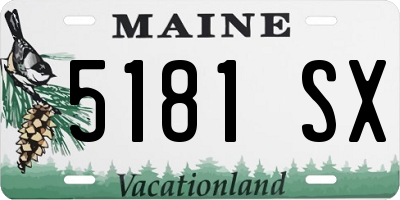 ME license plate 5181SX