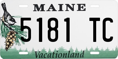 ME license plate 5181TC