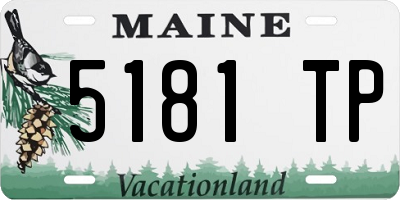 ME license plate 5181TP