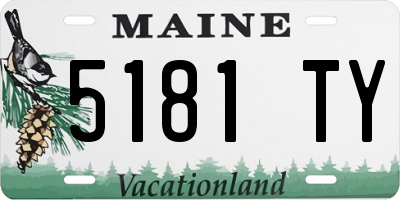ME license plate 5181TY