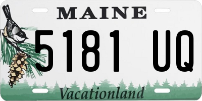 ME license plate 5181UQ