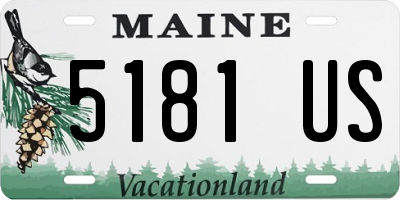 ME license plate 5181US