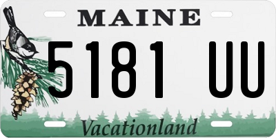 ME license plate 5181UU