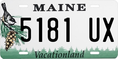 ME license plate 5181UX