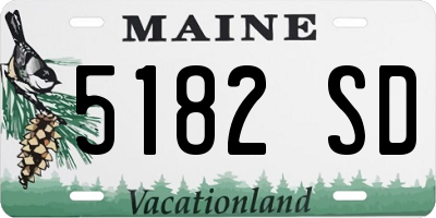 ME license plate 5182SD