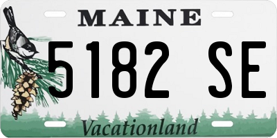 ME license plate 5182SE