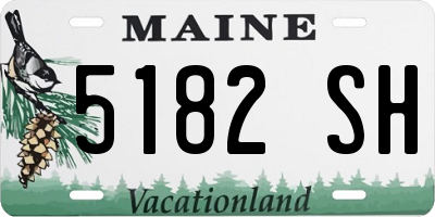 ME license plate 5182SH