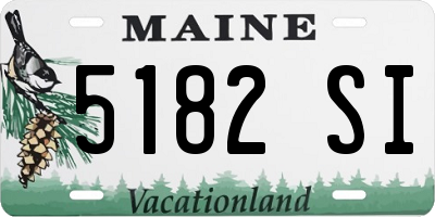 ME license plate 5182SI