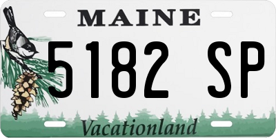 ME license plate 5182SP