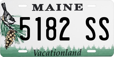 ME license plate 5182SS