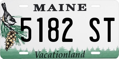ME license plate 5182ST