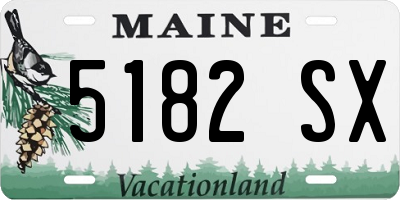 ME license plate 5182SX
