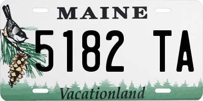 ME license plate 5182TA