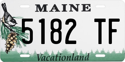 ME license plate 5182TF