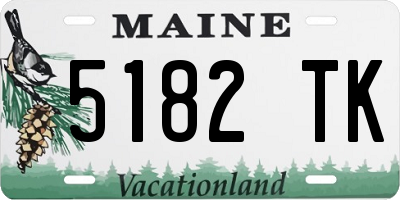 ME license plate 5182TK