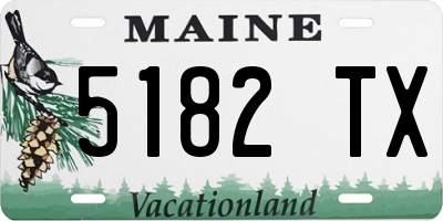 ME license plate 5182TX