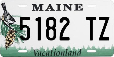 ME license plate 5182TZ