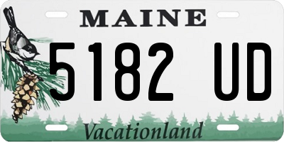ME license plate 5182UD