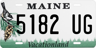 ME license plate 5182UG