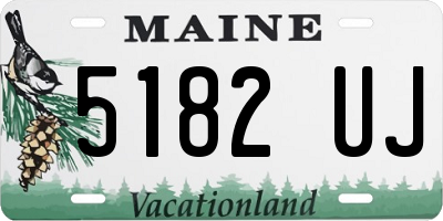 ME license plate 5182UJ