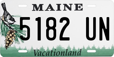 ME license plate 5182UN
