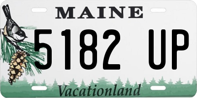 ME license plate 5182UP