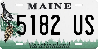 ME license plate 5182US