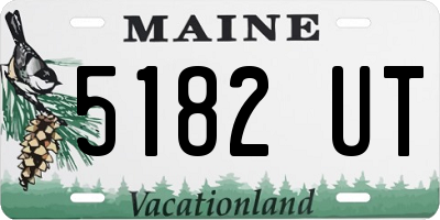 ME license plate 5182UT