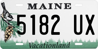 ME license plate 5182UX