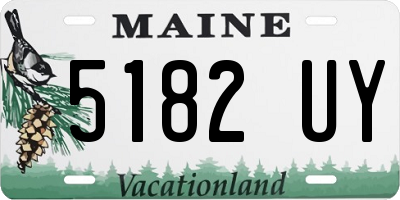 ME license plate 5182UY