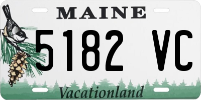 ME license plate 5182VC