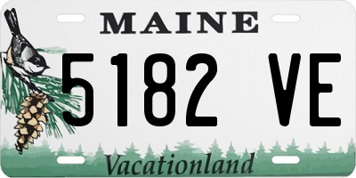 ME license plate 5182VE