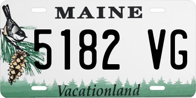 ME license plate 5182VG