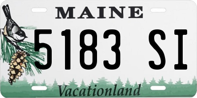 ME license plate 5183SI